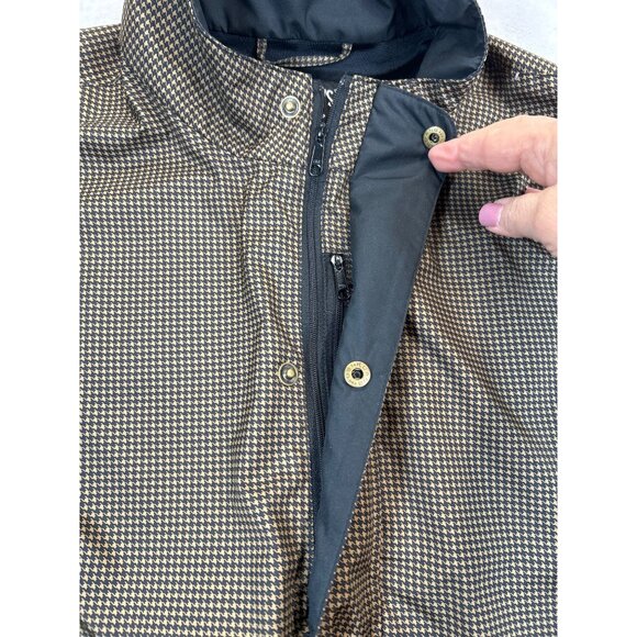 Dryjoys By Footjoy Pullover Mens Large Brown Golf Houndstooth Windbreaker Jacket - Picture 4 of 10